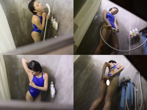 【チカン3P】スポーツジムの更衣室シャワーで競泳水着のアスリート女子を痴※漢してまわした【覗き撮り】 コスプレハード