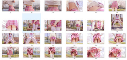 ★4K★ATF Vol 004　桜満開の季節 ピンク色に染めた学園　33P 同人動画