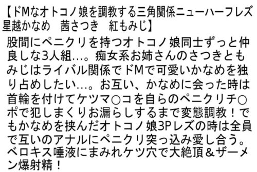 【お得セット】ニューハーフ×オトコノ娘・竿あり玉ありニューハーフのラブラブ同棲生活・ドMなオトコノ娘を調教する三角関係ニューハーフレズ