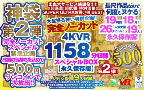 【VR】【500円ワンコイン】完全ノーカット大盤振る舞い特別企画！！第二弾！4KVR1158分収録スペシャルBOX【永久保存版】