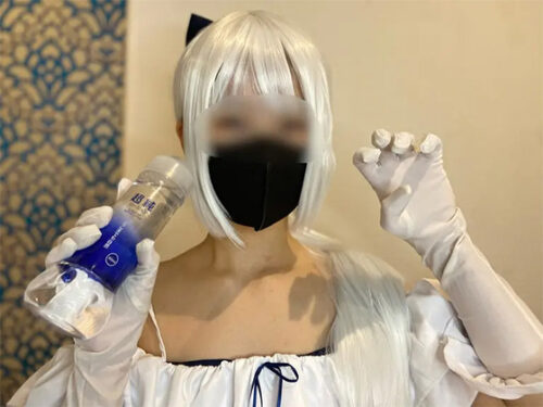 ブルア○ ミ○コ水着のあのキャラが手コキしてくれた！ コスプレハード