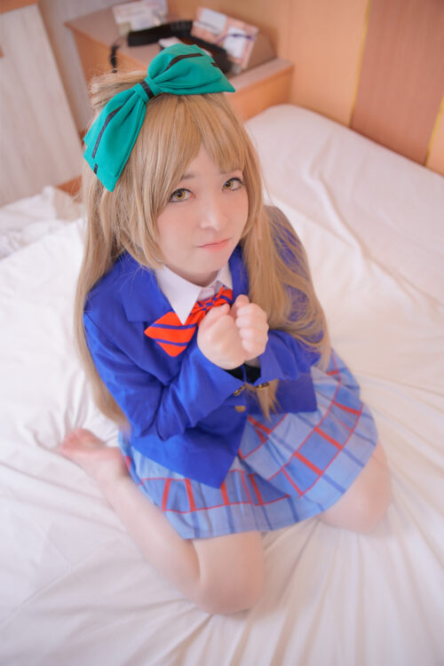 152cmEカップむちむち女子のラブ◯イブ南ことりコス3本番中出しセックス コスプレハード