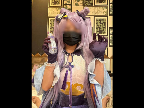 原○コスのすいめろちゃんが手袋手コキしてくれた！ コスプレハード