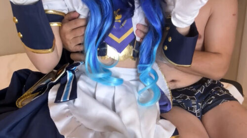 冬コミアフター！！騎乗位で中出しをせがまれる！売り子衣装でホテルでハメ撮り！！ コスプレハード