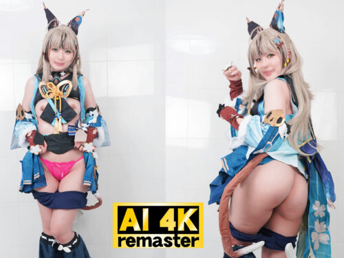 【AI 4Kリマスター版】発情メス猫レイヤーとイチャラブ個撮パイパンま〇こ生ハメ撮りSEX【原〇 綺良々 コスプレハード