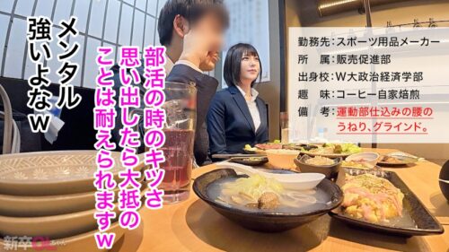 「【新人】軟式テニス強豪校出身の美少女！スーツを剥いて健康に汗ばんだアフター5の身体をいただきますwww 体育会系のセックスはやっぱりエロいwww」