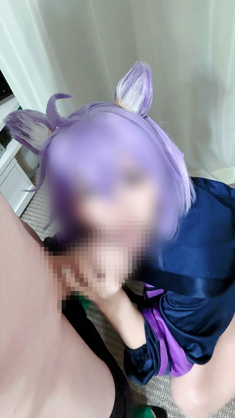 おかゆんコスでハメ撮りえっち&#9825; コスプレハード