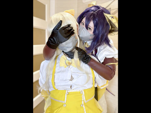 おちんちん生えた魔法少女拘束＆耳元囁きオナサポ亀頭責め！手コキ コスプレハード
