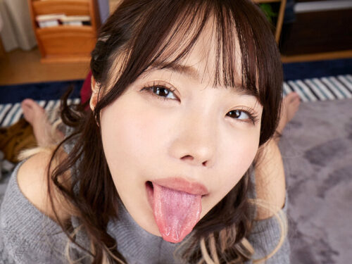 【VR】めちゃ猫背になって美少女のフェラ顔を至近距離で見ながら抜かれまくるVR 松本いちか