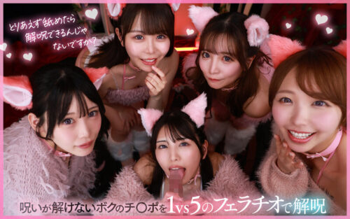 【VR】ご主人様♪呪いを解くために尽くして尽くして愛してます♪またサキュバス召喚！？かと思ったらまさかの激かわネコ型使い魔5匹召喚！！いろんな方法で呪いを解くために僕を超々イカしてくれる無限∞射精ご奉仕使い魔ネコ耳メイド甘とろ解呪ハーレム