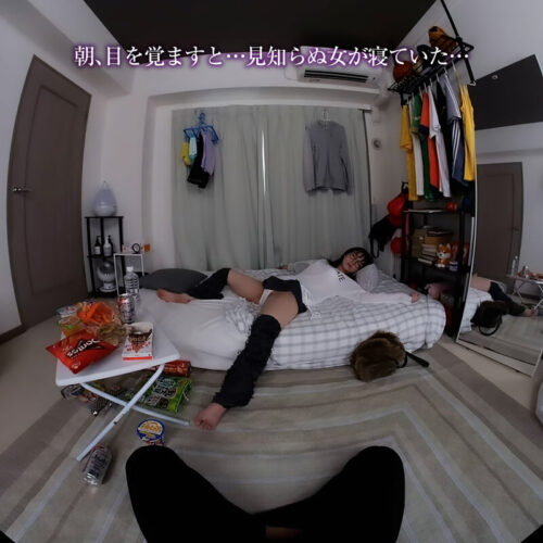【VR】【8KVR】部屋に転がり込んできた黒髪眼鏡女子と朝から晩までヤリまくる超幸せな一日。美ノ嶋めぐり