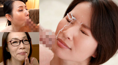 美人妻に生ぶっかけ!!ねばねば顔射フェラ77連発8時間