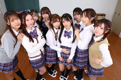 【VR】【8K VR】3年H組ハーレム美少女祭り! 全員と生中出し放題SP学園祭!