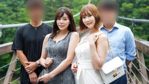 【貸し切り温泉ヤリまくり】ヘンタイ旦那の性癖でNTR夫婦交●→くんずほぐれつ4P乱交 スレンダー美巨乳W妻絶倫中出しパーティ