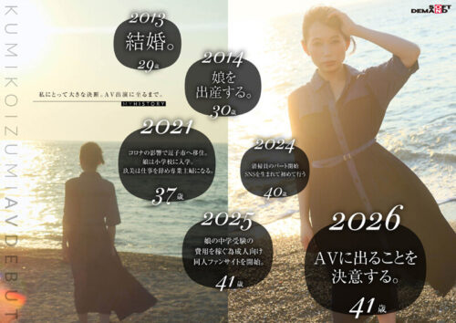 【特典版】コロナ移住から5年。慣れない生活での寂しさを埋めたくて神奈川県逗子市の自宅でAV DEBUT 小泉玖美41歳