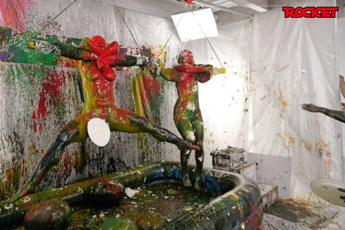 ROCKET18周年記念作品 どろんこプールにドボン!ウェット&メッシー(WAM)人間クレーンゲーム ~ボディペイントで巨大クレーンゲームのアームになって景品ゲットだぜ!~