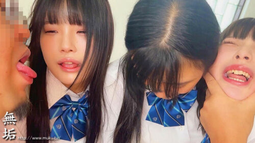 巨乳、美乳、制服少女3人組―――。 オジサンに会いに行く少女たち 従順肉便器編 あかり&あも&いくら