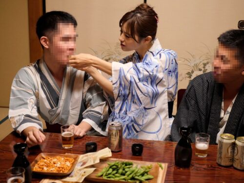 山梨県の山奥にある土木作業員が長期で宿泊している温泉宿に武藤あやかが潜入ナンパ！勃起がおさまらないほど精力絶倫な土木作業員たちを自慢のテクニックで翻弄して満足させることがデキるのか？