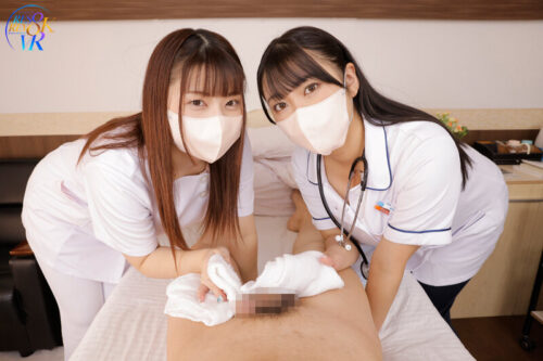 【VR】夢の8Kおっぱい体験!爆乳ナース2人におっぱいでイカされまくるボインハーレムホスピタルVR 高画質×3D×W爆乳でおっぱいの質も形も迫力もケタ違い!!