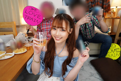 【VR】終電逃した超美人な電車サークルの女性メンバーが泥●してドエロ全開で発情し何度も生チ〇ポを求める濃厚中出しセックス 結月りあ【8K】