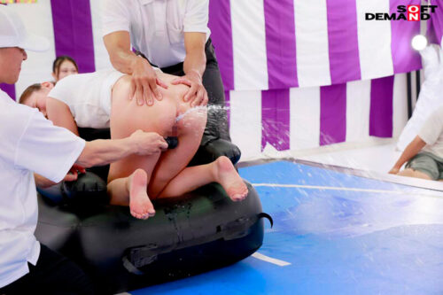 はじめての牛乳浣腸相撲大会(ガチ)。 一般女性4名参加