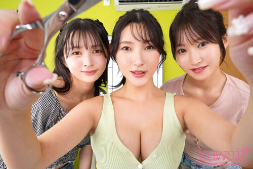 【VR】【トリプル顔面特化】指名欲しさに美人美容師がこっそりヌいてくれるサロン 幸村泉希 森沢かな 依本しおり