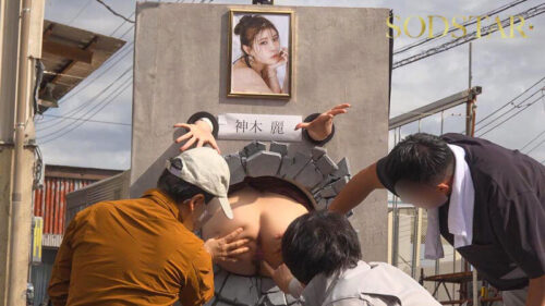 神木麗の壁尻パネルを出張レンタル!暴走する精子満タン男たちのザーメンを膣で受け止め白濁マン汁まみれでガクイキする二日間に密着!