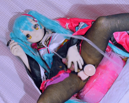 ザーメン噴水連射！ペニスプラグピストンで大量射精！初●ミクコスプレ男の娘ディルドアナルオナニー コスプレハード