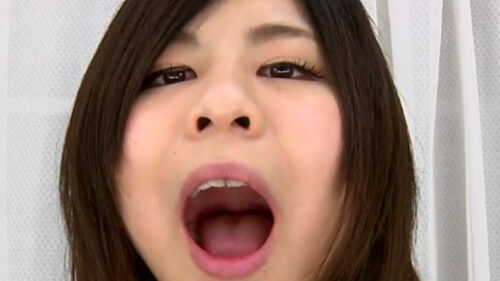 天然娘、早瀬あかりの口内のどちんこ観察 同人動画