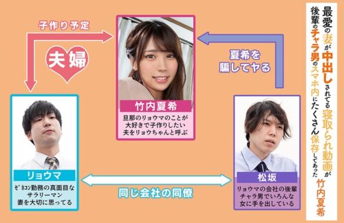 最愛の妻が中出しされてる寝取られ動画が後輩のチャラ男のスマホ内にたくさん保存してあった 竹内夏希