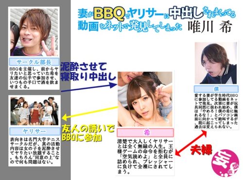 妻がBBQでヤリサーに中出しされまくってる動画をネットで発見してしまった 唯川希