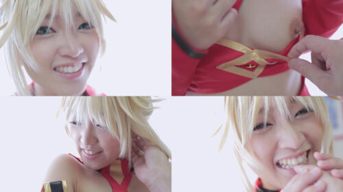 ドＭな紅の美少女騎士はマスターの容赦ない指責めでお口の中を弄ばれ身悶えまくり。 コスプレハード