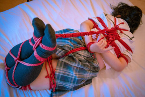 緑セーラー服姿の女の子が全身**されてムチ打たれたり踏まれたりする(natsumi) 同人動画