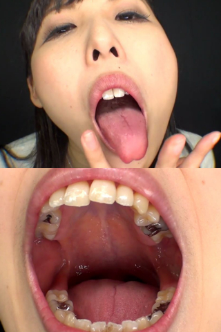 横山夏希の口内・銀歯・ベロ唾液全て見せます。 同人動画