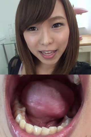 口内フェチ！歯・口内自撮り 小田えりなちゃん 同人動画