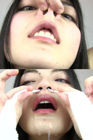 鼻水フェチ！　自画撮りくしゃみ鼻水観察 同人動画