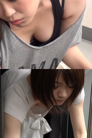 投稿！お隣のお姉さんの胸チラ２名 同人動画