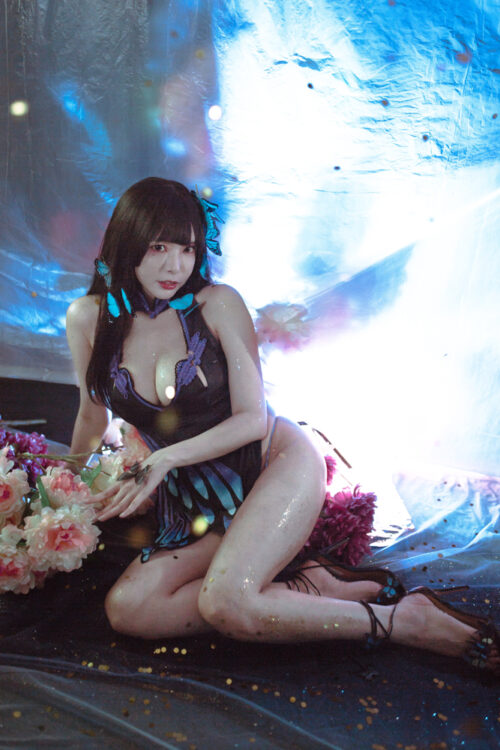 ★4K★Coser-QIUHEKEJI No.141 蝶　60P 同人動画