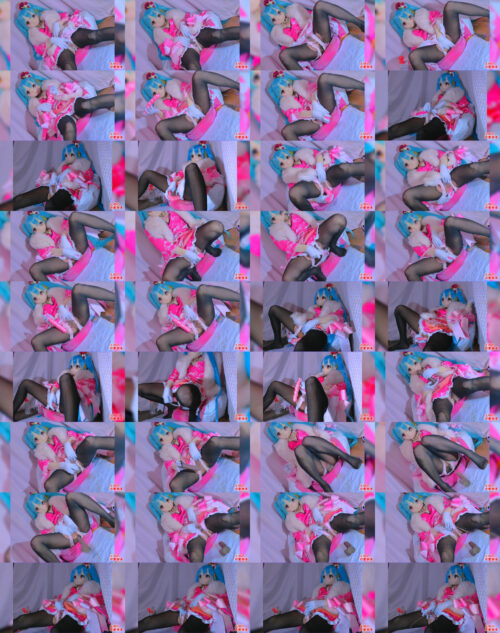 振袖初●ミクコスプレでディルドピストンアナルオナニーして潮吹き連射 コスプレハード