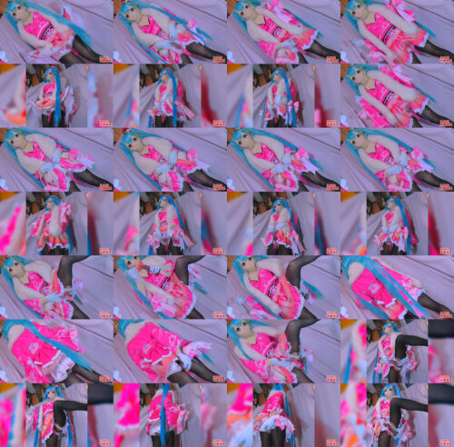 振袖コスプレでノータッチローターオナニーで潮吹き＆ディルドピストンアナルオナニー[初●ミク] コスプレハード