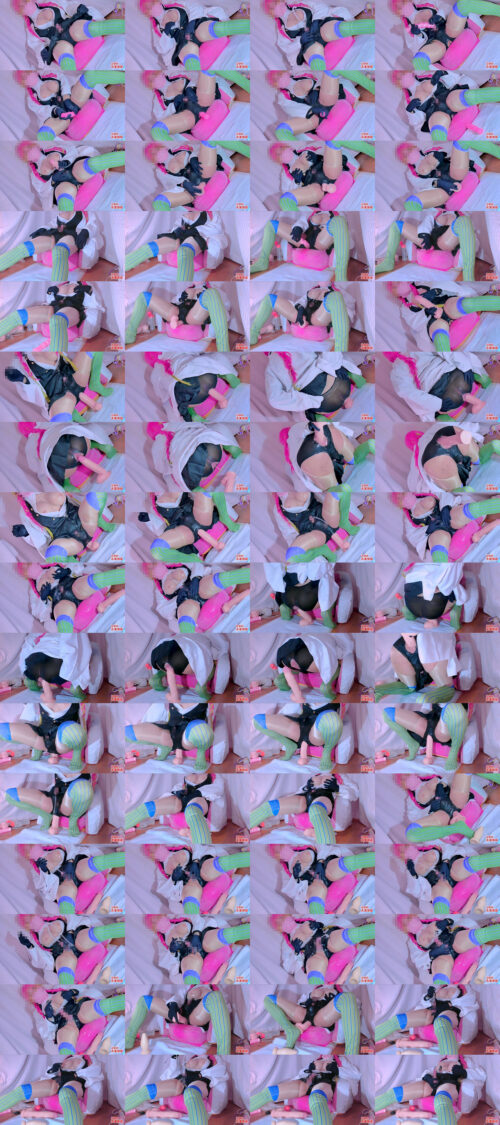 ザーメン噴水連射で巨乳にザーメンぶっかけ！巨大ディルド騎乗位＆ロングペニスプラグ挿入オナニー コスプレハード