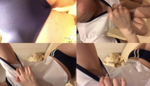 ノーブラでブルマー体操服のコスプレを着せて隙間を覗かせてもらう（透け乳首・胸チラ・乳首チラ） コスプレハード