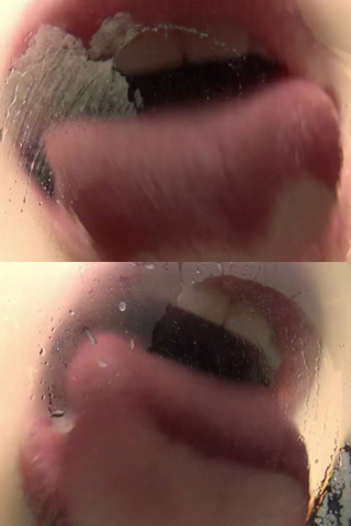 ベロ唾液フェチ！ガラス舐め あんちゃん 同人動画