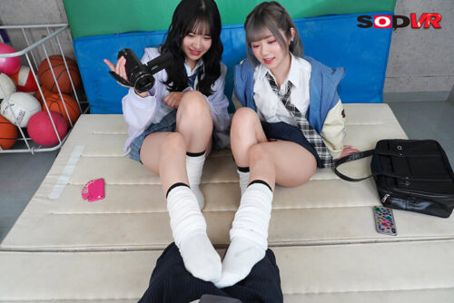 VR Being Filmed: Humiliated by Miniskirt Schoolgirl Bitches