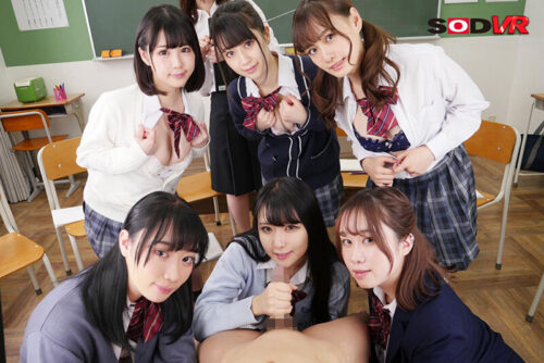 【VR】女子校の保健の授業に教材用モデルとして招かれて… チンポをいじくり回される合法露出体験VR