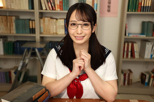 【VR】After School Library Paizuri Secret Meeting