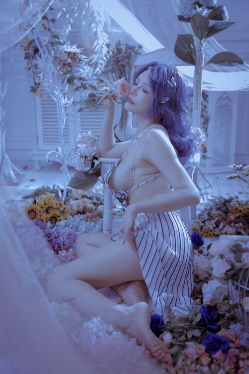 ★4K★Coser-QIUHEKEJI No.120 蝶々夫人　61P 同人動画