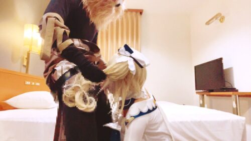 【コスホリ新作】どうしてこうなった！？対決！ヒルチャー〇！ 意外にも人慣れした彼らはセックスも積極的な様子？今回の任務はヒルチャー●の性処理！こんなの聞いてないよ！屈辱がバーバ●を襲う！ コスプレハード