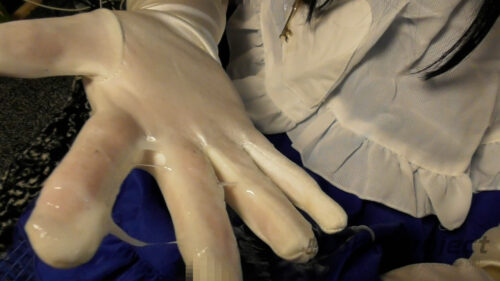 【個人撮影】メイドさんが手袋手コキ＆オナホコキしてスカートに着衣ぶっかけするエッチな動画♡　zn003 コスプレハード