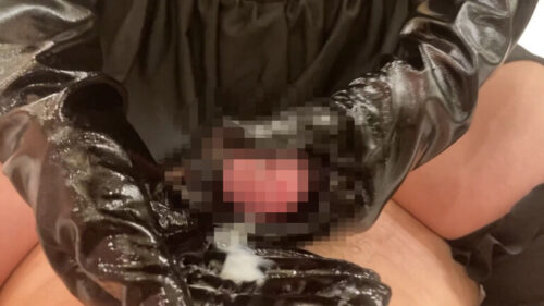 ロングレザーグローブFG○キャラコスで手コキ コスプレハード